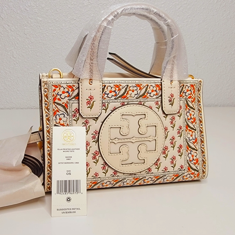 Ella Printed Leather Micro Tote
